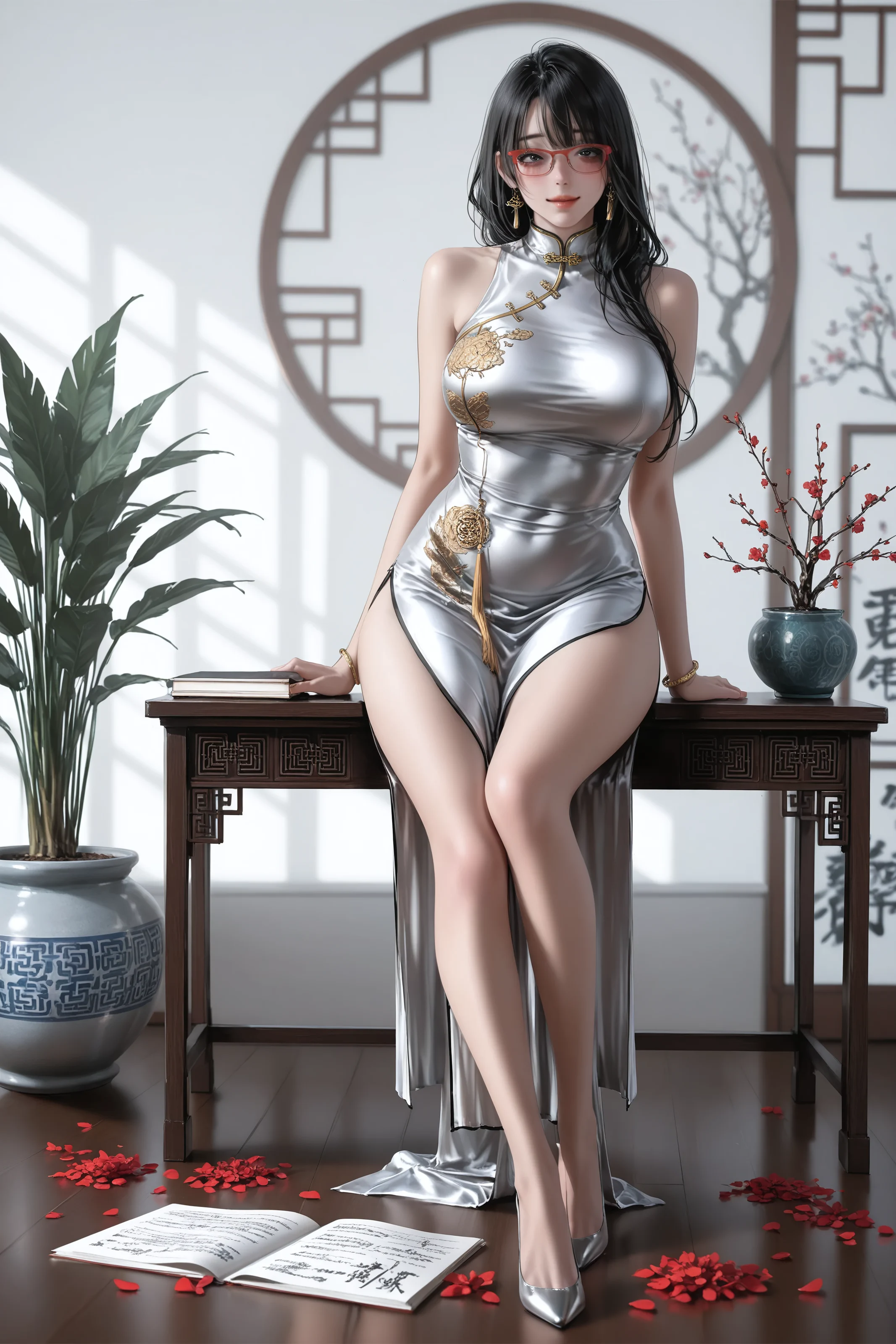 图片[6]-美图千千(在线看图)[AI绘画] 旗袍贞淑 [27张]-美图千千(在线看图)美图千千