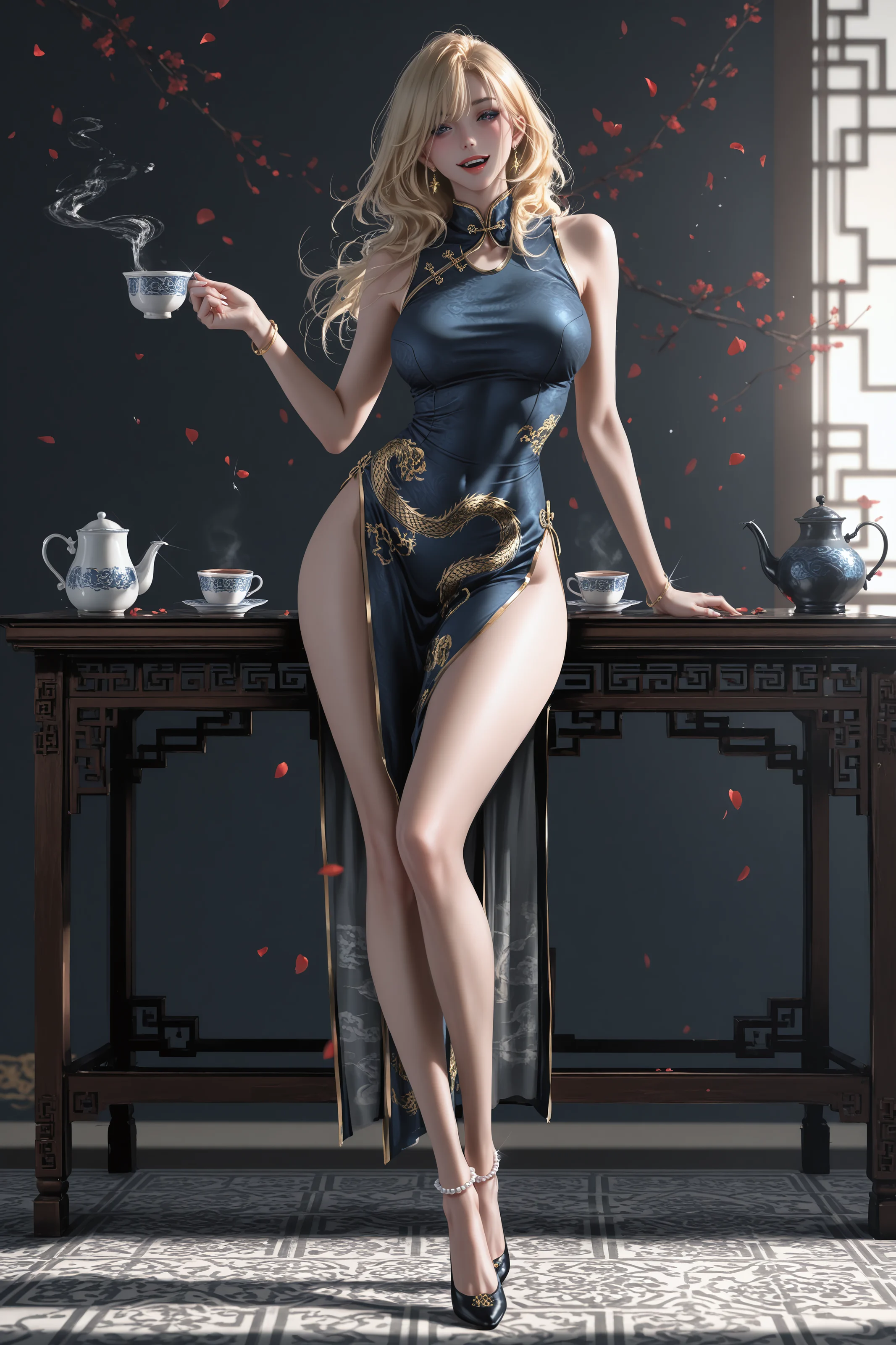 图片[4]-美图千千(在线看图)[AI绘画] 金发 旗袍 [33张]-美图千千(在线看图)美图千千