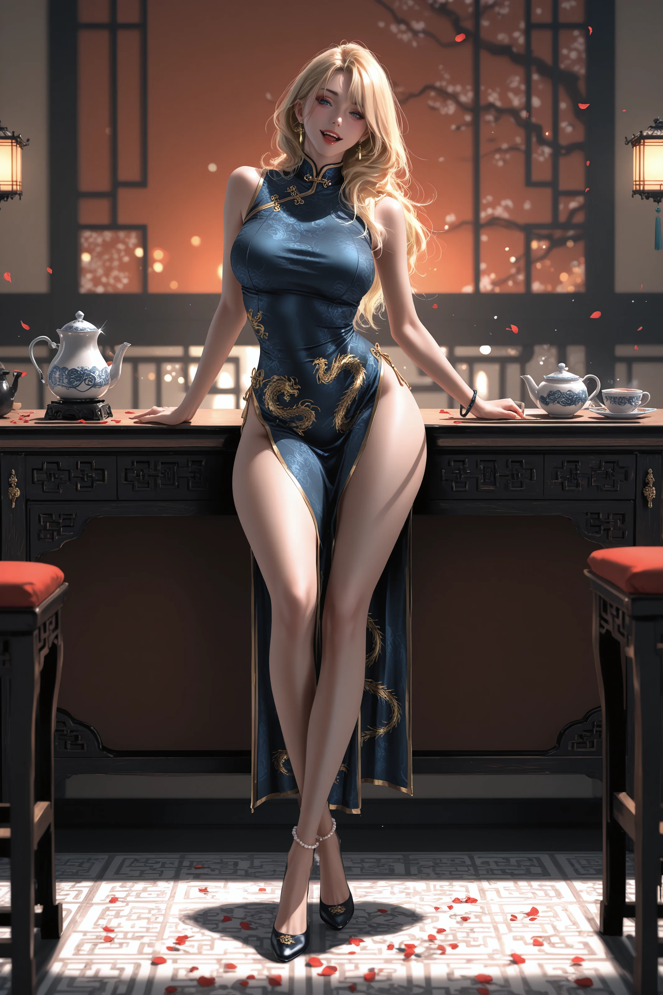 图片[5]-美图千千(在线看图)[AI绘画] 金发 旗袍 [33张]-美图千千(在线看图)美图千千