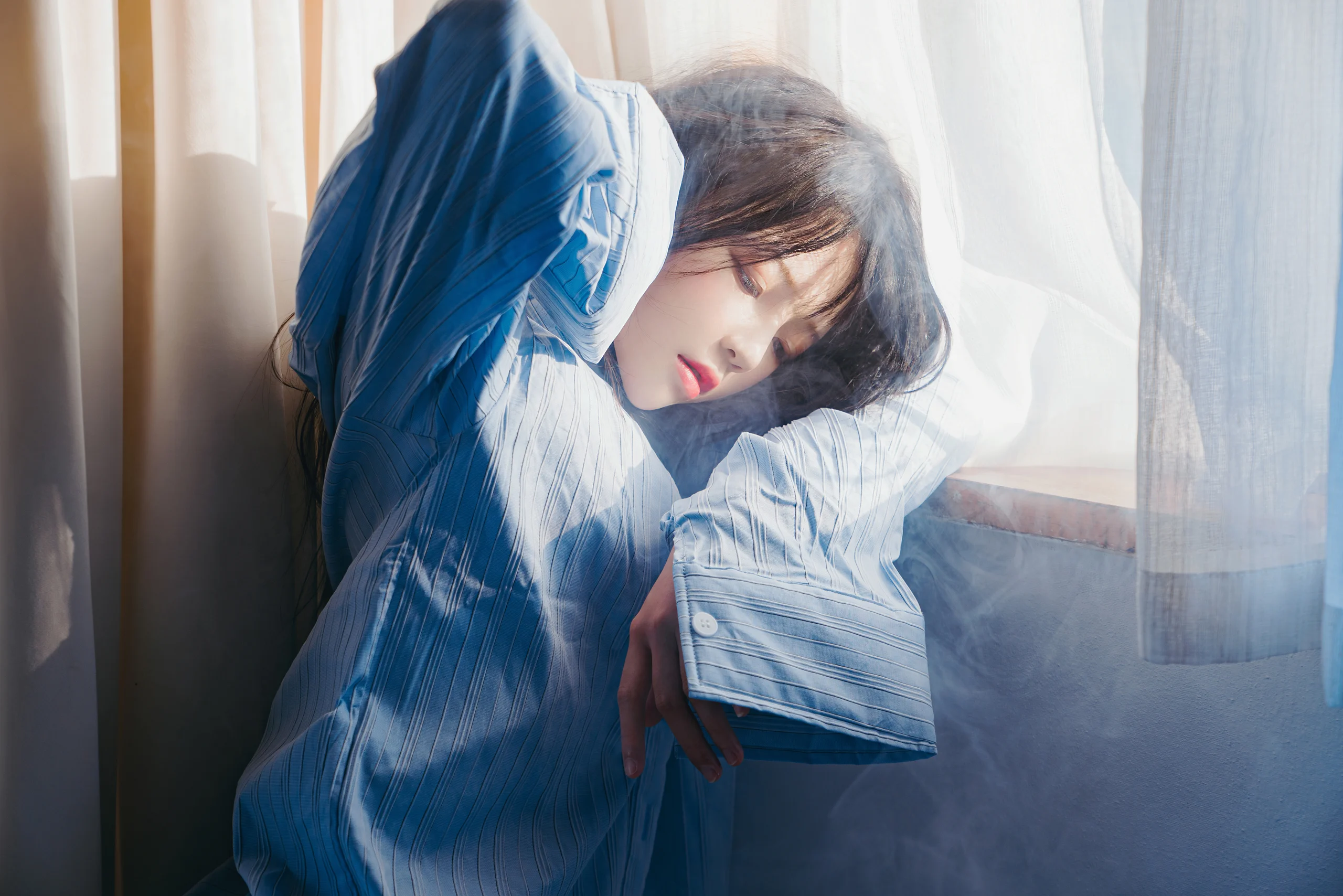 蓝衬衫-桜桃喵 [44张]-美图千千(在线看图)美图千千